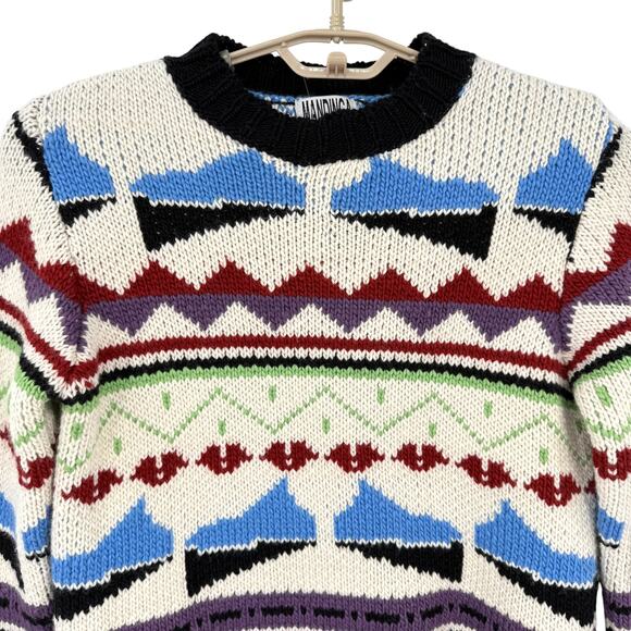 Mandinga Catedral Hand Knit Wool Sweater Aztec Chunky Anthropologie S NEW - Picture 3 of 8
